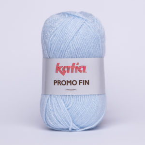 PROMO-FIN N°606 de KATIA pelote 50 g coloris Bleu Ciel