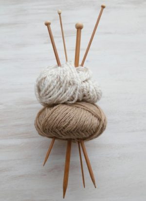 Aiguilles à tricoter droites 33 cm en bambou