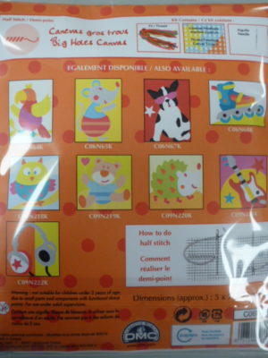 Kit Canevas Gros Trous pour enfants de DMC “La Kokeshi”