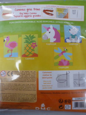 Kit Canevas Gros Trous pour enfants de DMC “La Poule”
