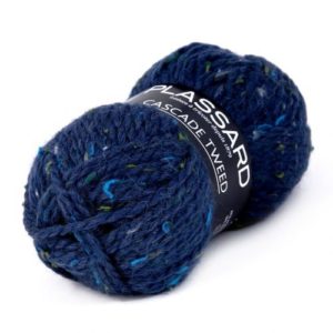 Cascade Tweed de PLASSARD Coloris N°27 Bleu Indigo
