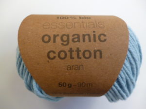 Essentials Organic Cotton Aran N°012 Bleu 100% Coton Bio de RICO DESIGN
